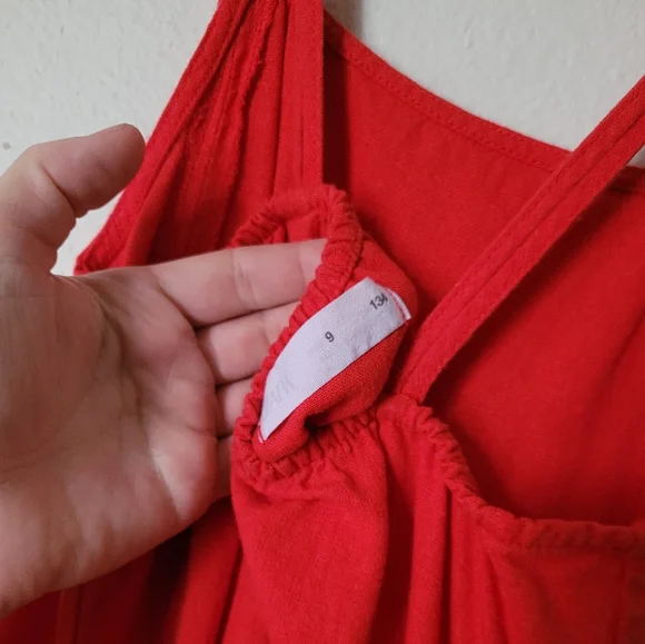 Zara Red Linen Dress - Picture 6 of 6